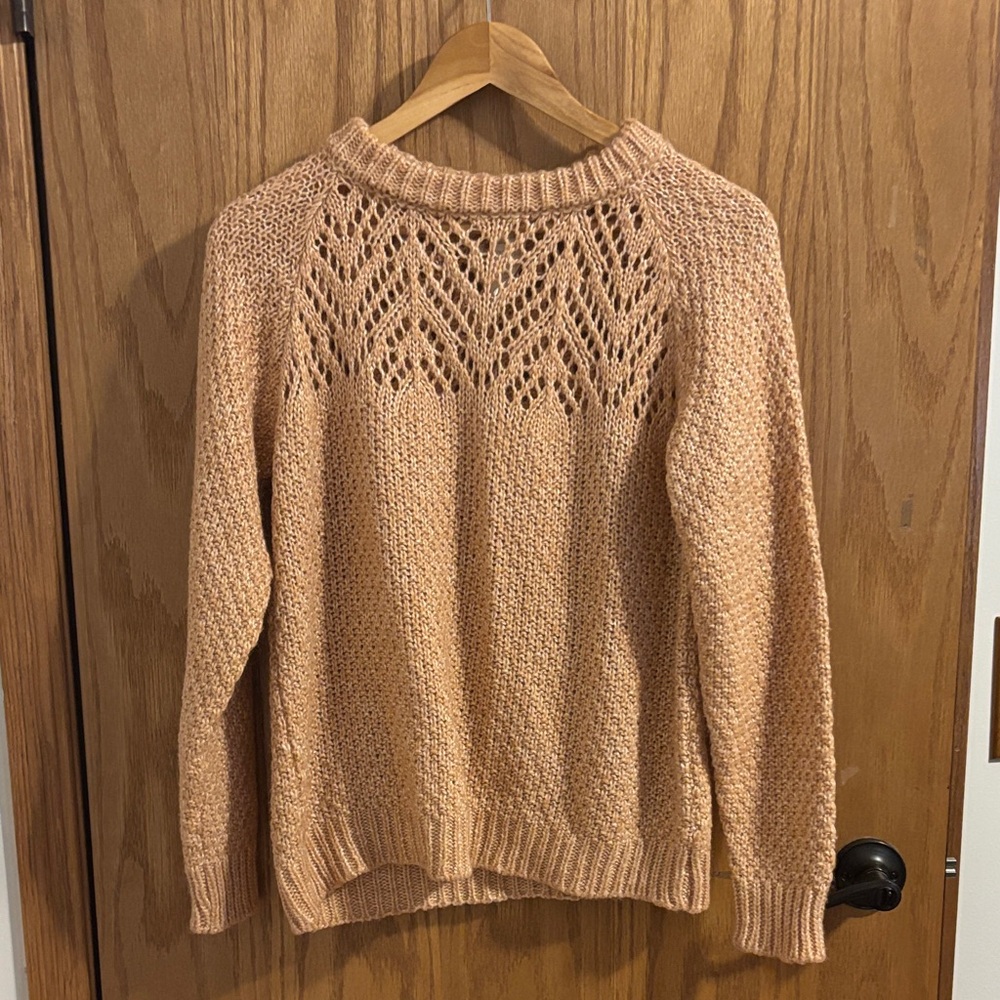 Elegant Knit Tan Sweater